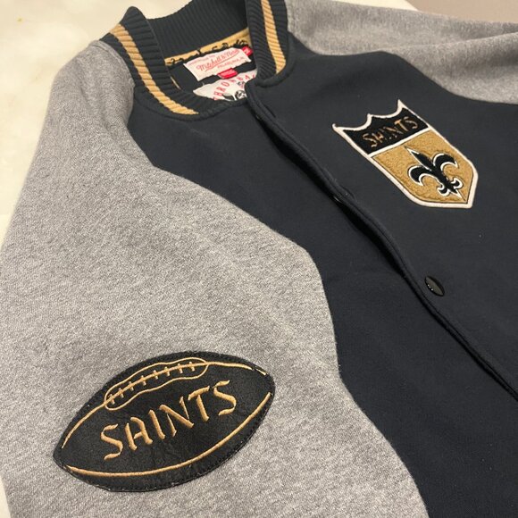 **SOLD** Mitchell & Ness New Orleans Saints Throwback Varsity Jacket - Picture 4 of 6